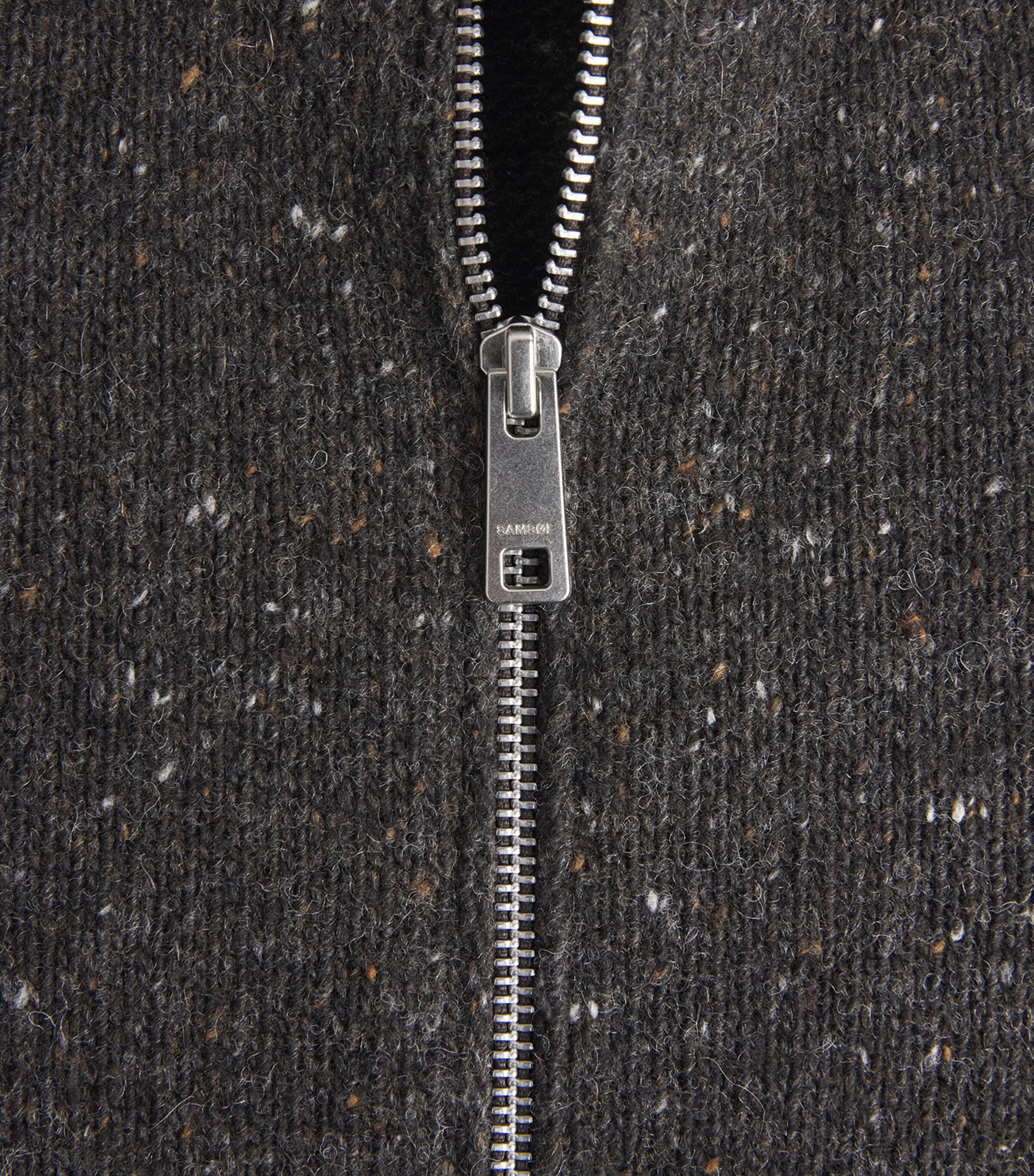Samsøe Samsøe Mens Wool-Blend Sanate Zip-Up Cardigan Delicioso Image 6