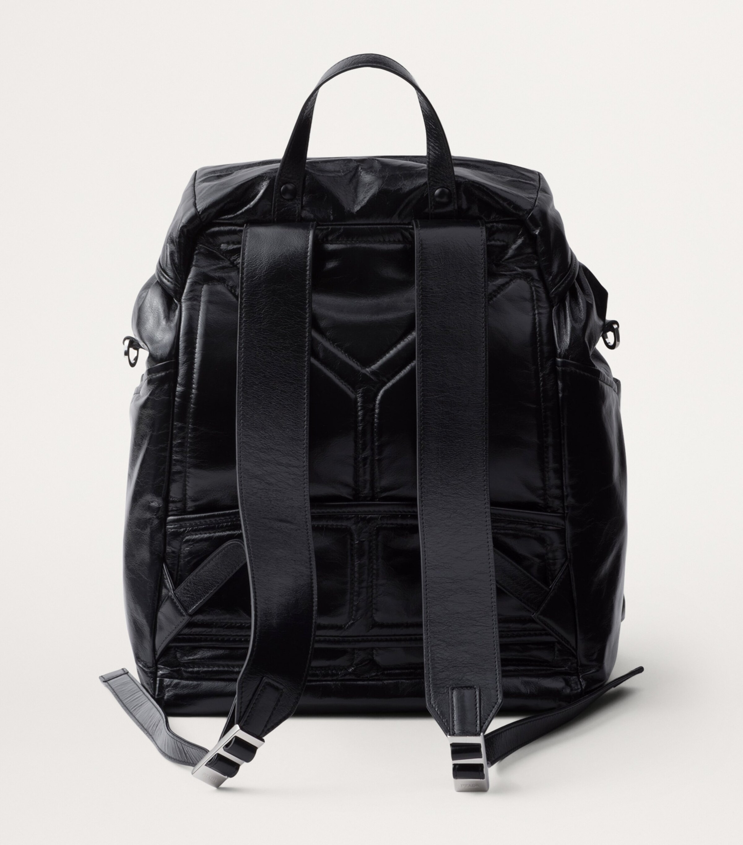 Leather Triangle Backpack F0002 Image 3