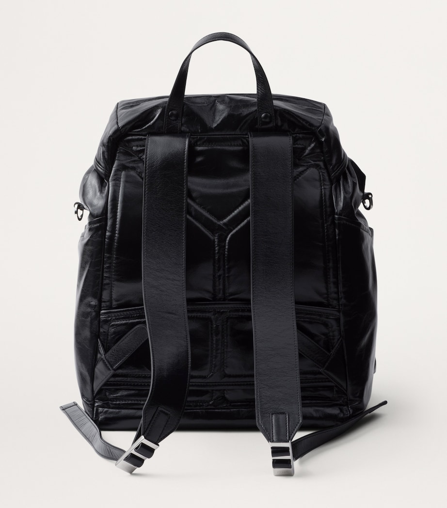 Leather Triangle Backpack F0002 Image 3