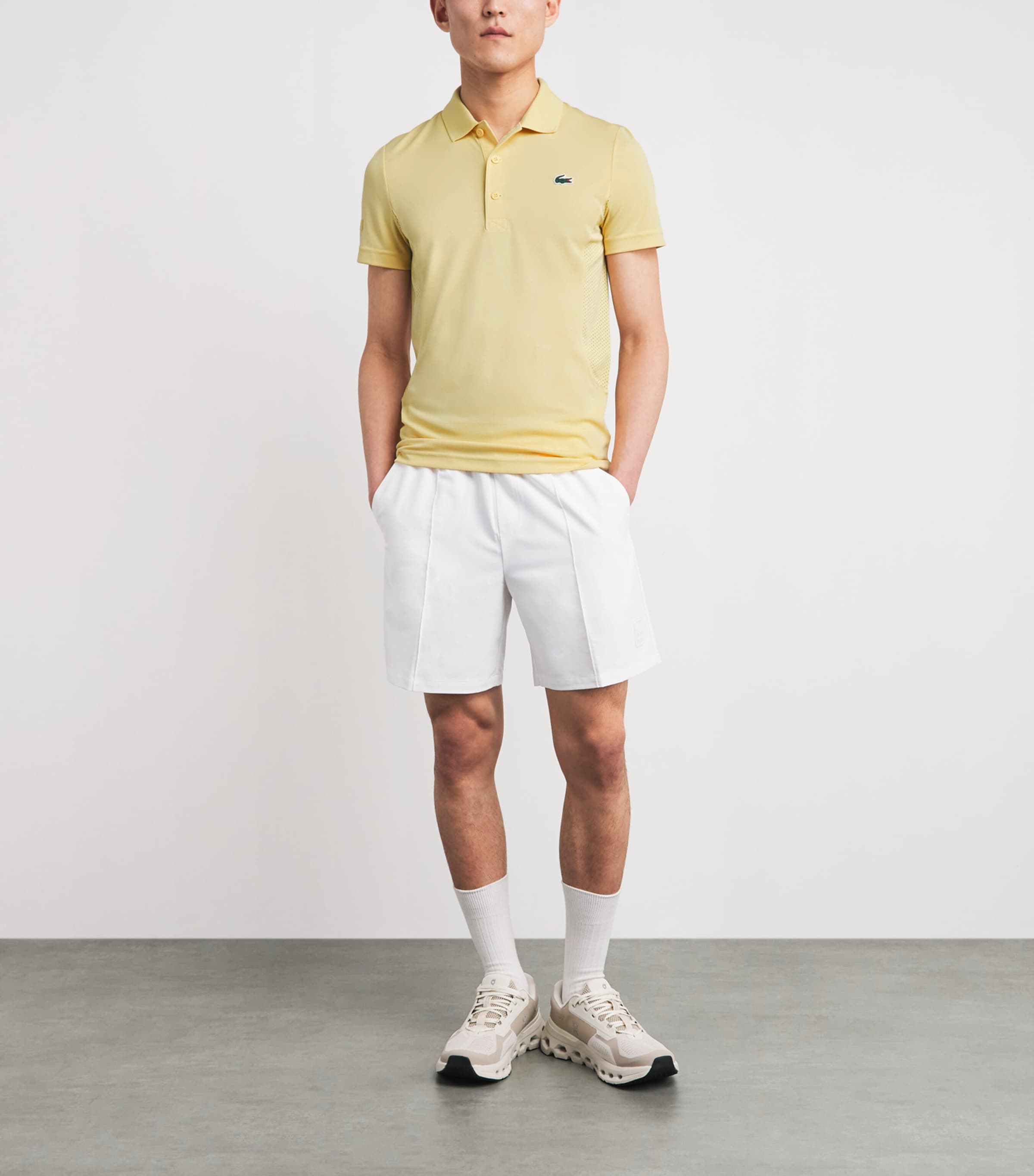 Lacoste Mens Technical Polo Shirt Zcm Soya Image 2
