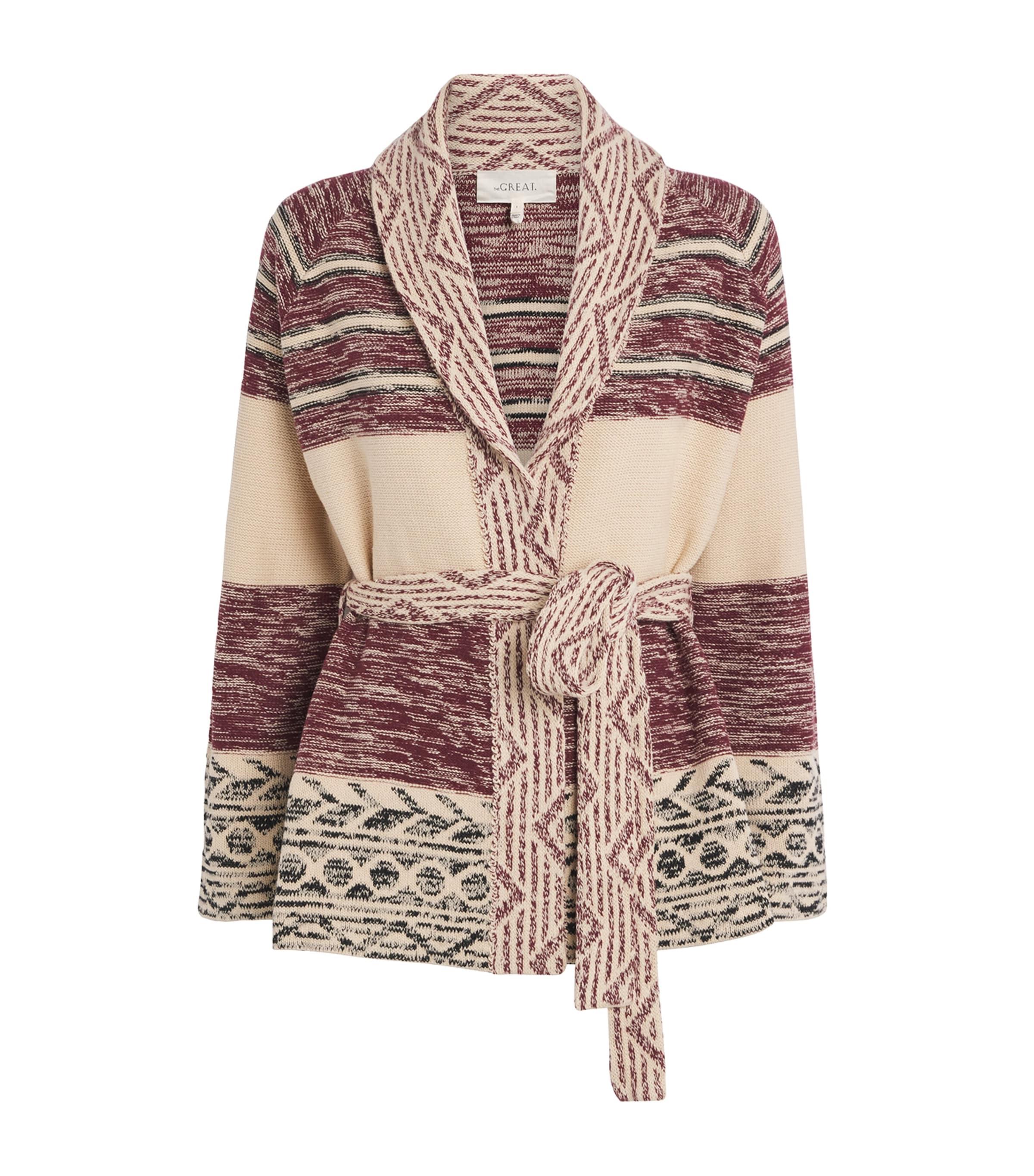 The Great The Riding Cardigan Rusted Red Multi In Brown