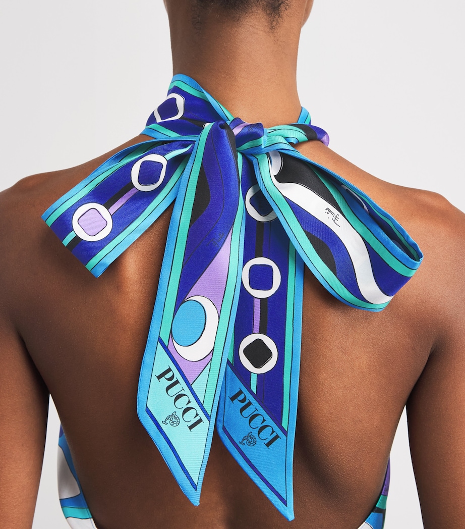PUCCI Womens Silk Halterneck Scarf Top Image 3