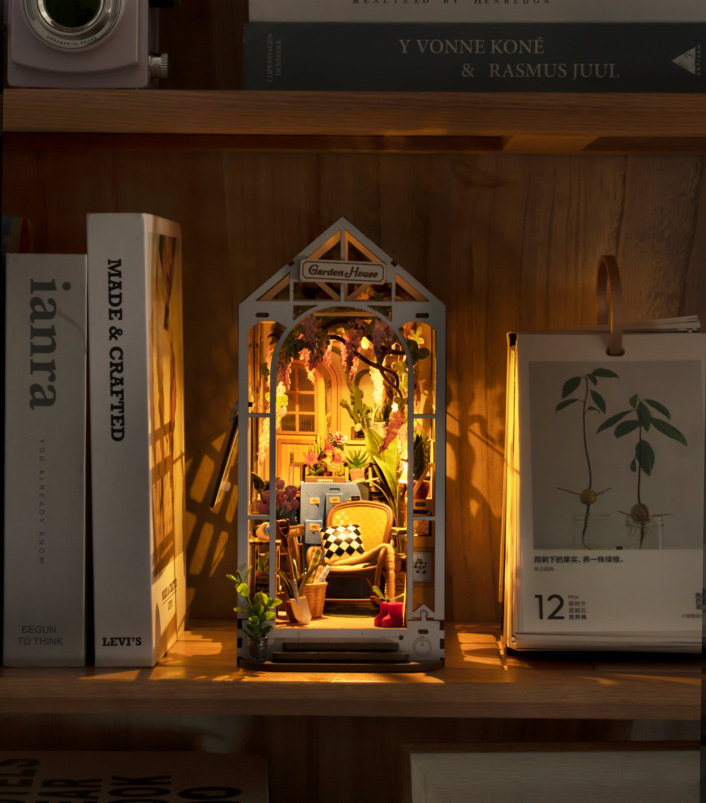 Wooden Flower House Booknook MULTI Image 3