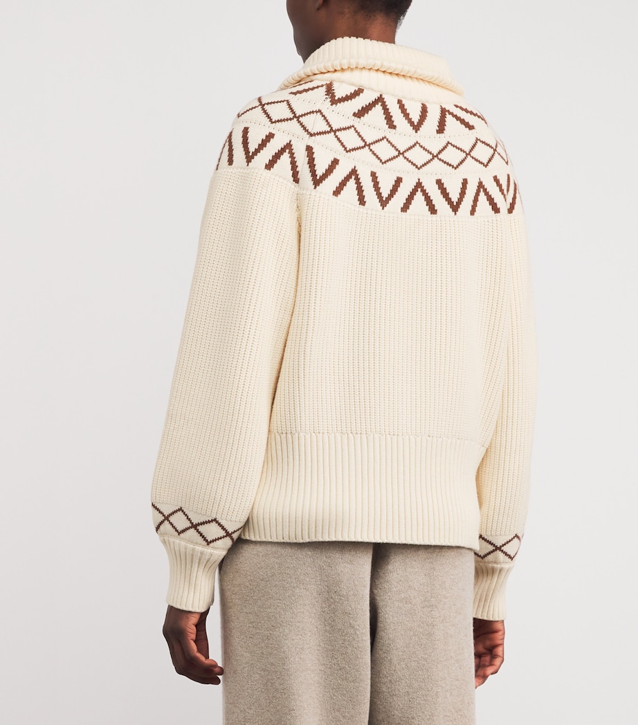 Quarter-Zip Sigrid Sweater WHITECAP GREY Image 4