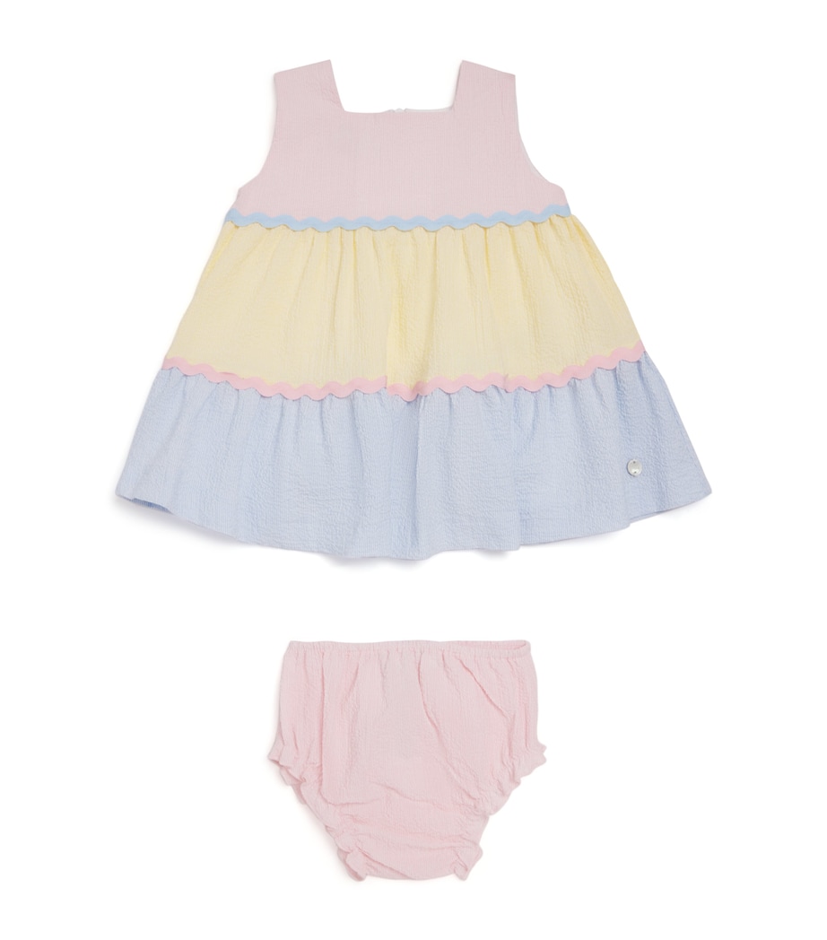 Cotton-Blend Dress and Bloomers Set (3 Months - 4 Years) 37 T2066 CHALK PINK Image 1