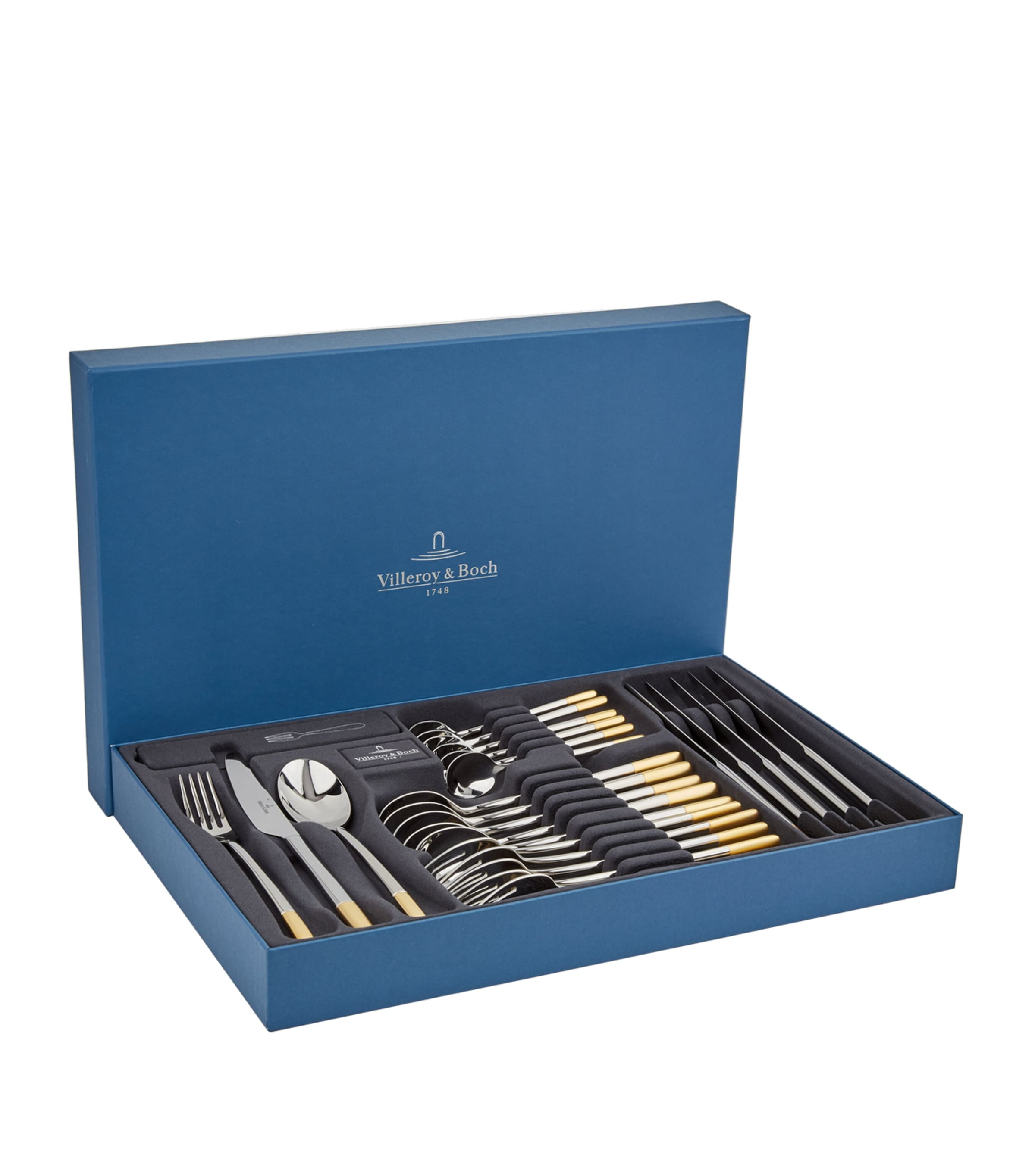 Villeroy & Boch Partially Gold-plated Ella 30-piece Cutlery Set In Metallic