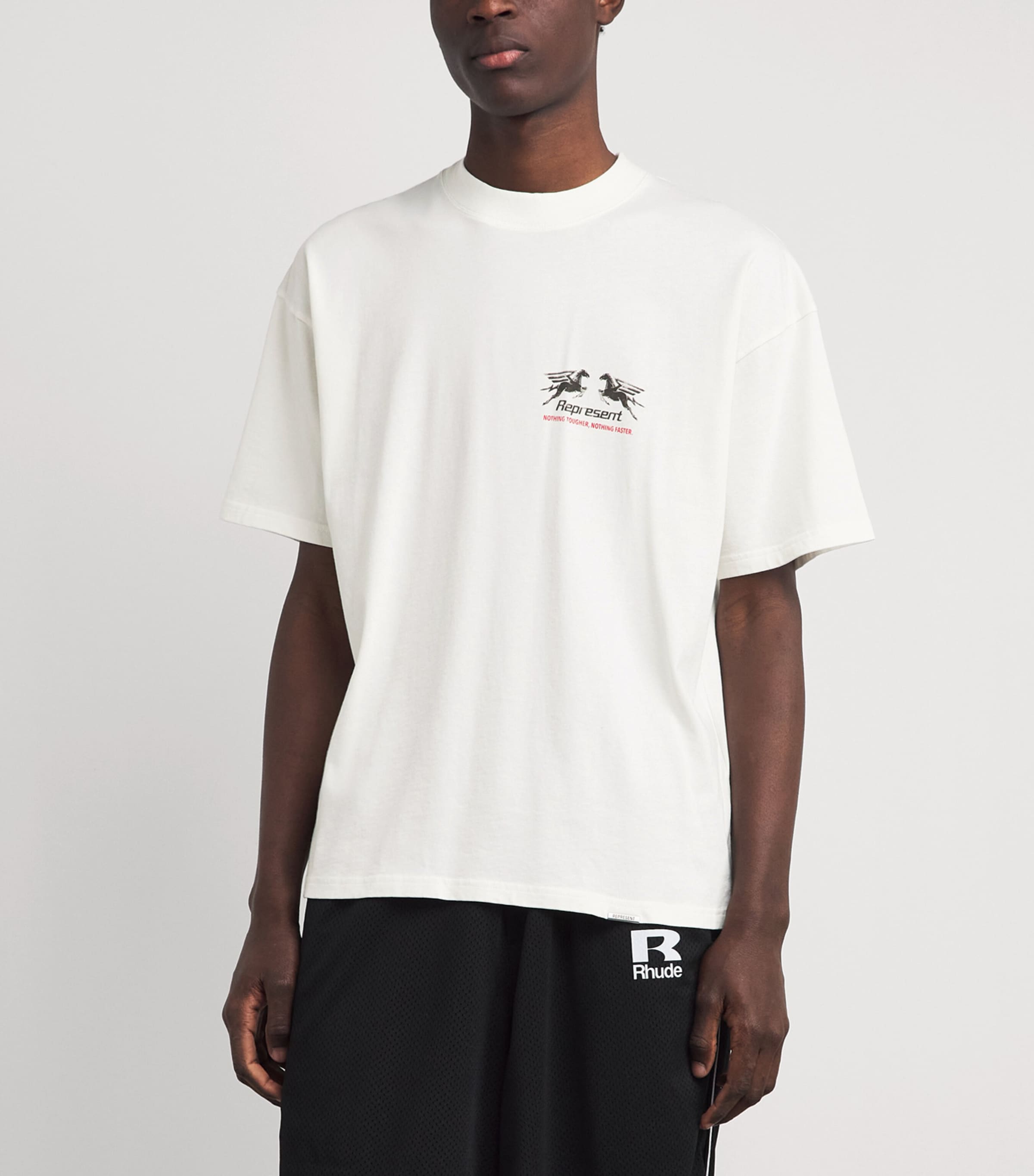 Represent Mens Cotton 24 Hour Service T-Shirt Flat White Image 4