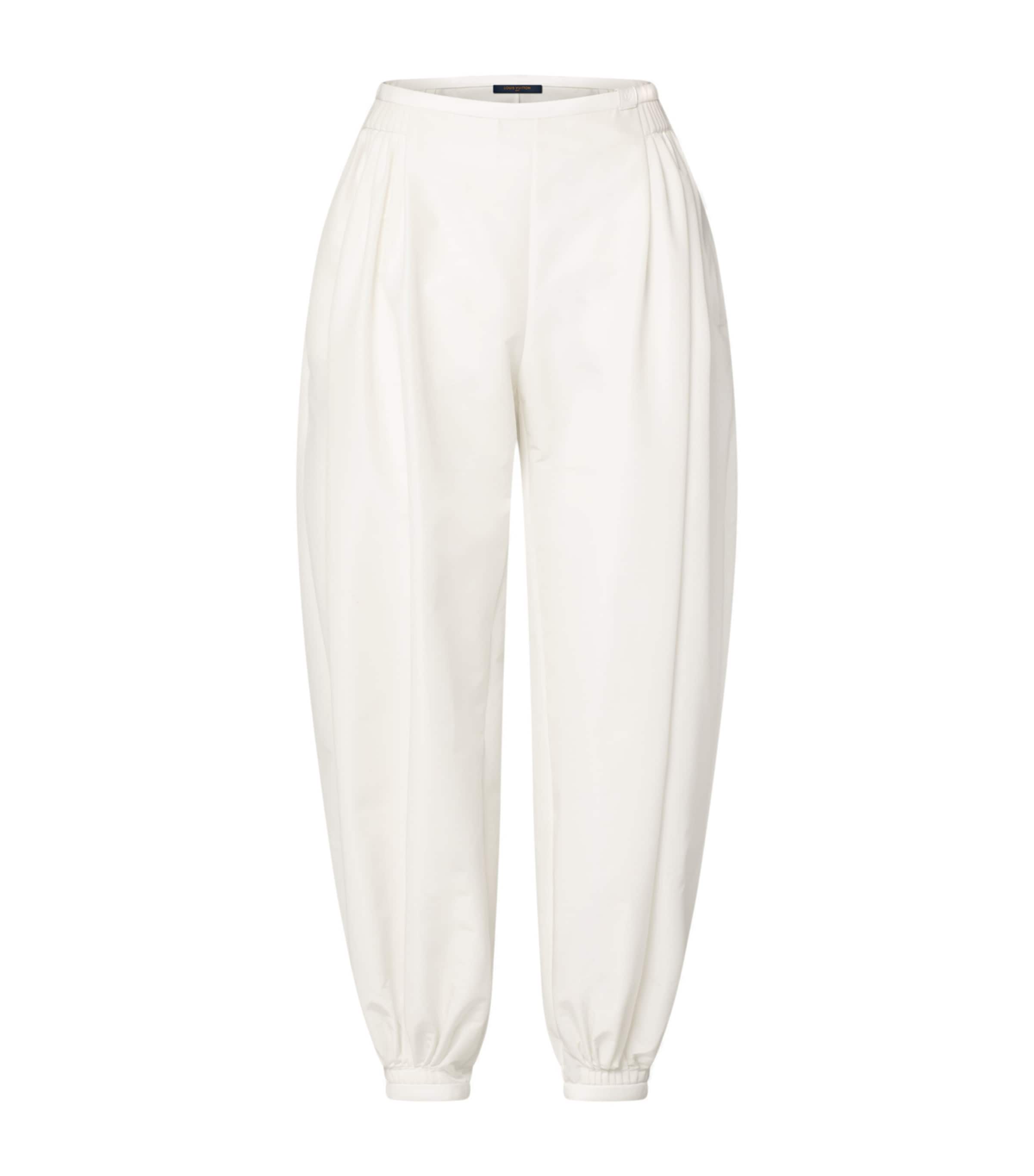 LOUIS VUITTON Womens Cotton Poplin Balloon Trousers Milk White Image 1