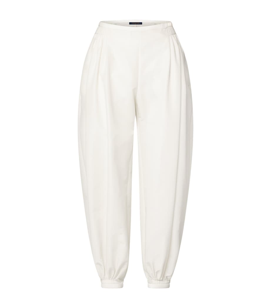 LOUIS VUITTON Womens Cotton Poplin Balloon Trousers Milk White Image 1
