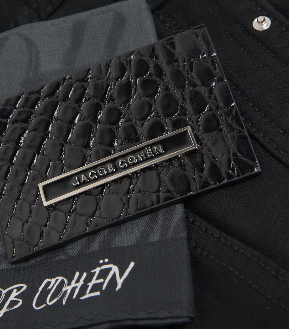 Crocodile Skin-Patch Bard Slim Jeans 500D Image 5