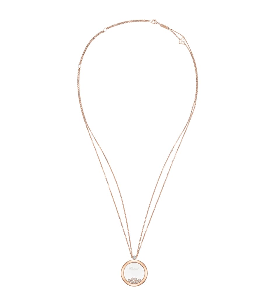 Rose Gold and Diamond Happy Diamonds Icons Pendant Necklace 18K ROSE GOLD Image 1