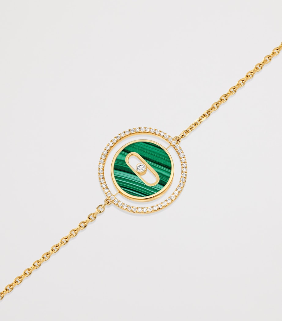 Messika Lucky Move Yellow Gold, Diamond and Malachite Bracelet (0.18ct) Yellow Gold Image 3