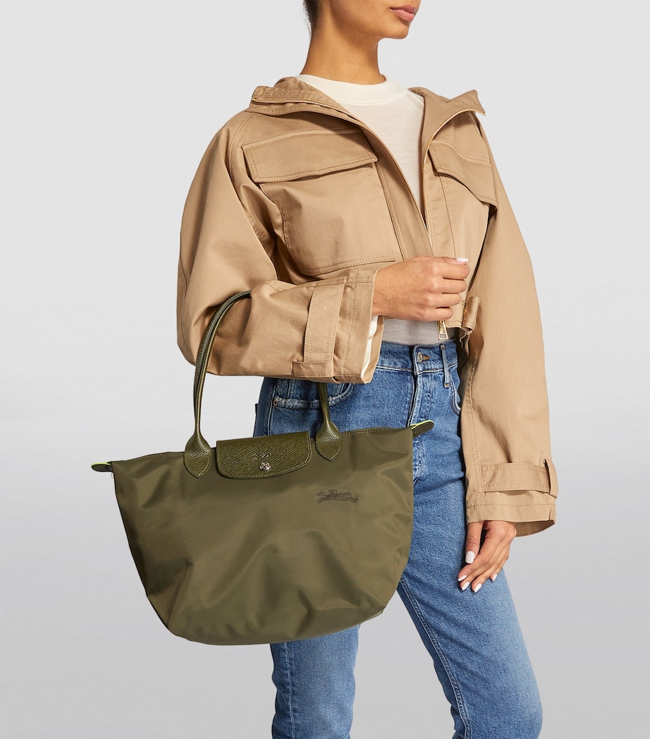 Longchamp Medium Le Pliage Green Tote Bag Forest Image 2