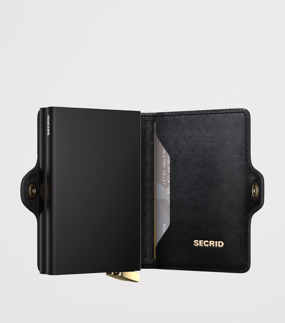 Leather Diamond-Embossed Twinwallet BLACK Image 2