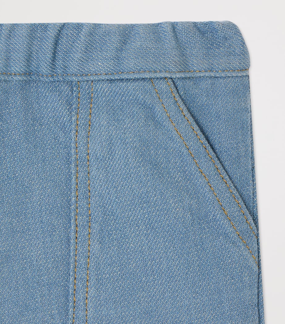 Bonpoint Organic Cotton Jeans (6-18 Months) Bleu Gris Image 3