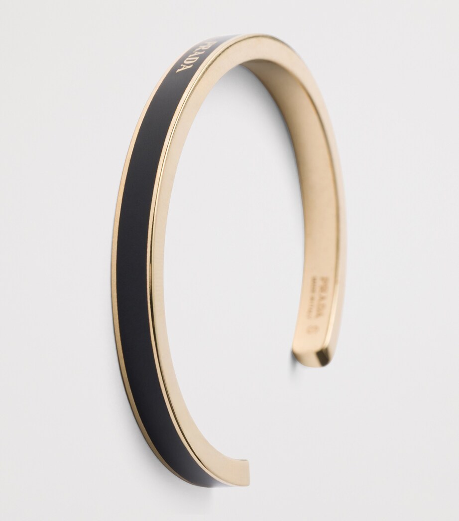 Prada Enamelled Logo Cuff Bracelet Image 2