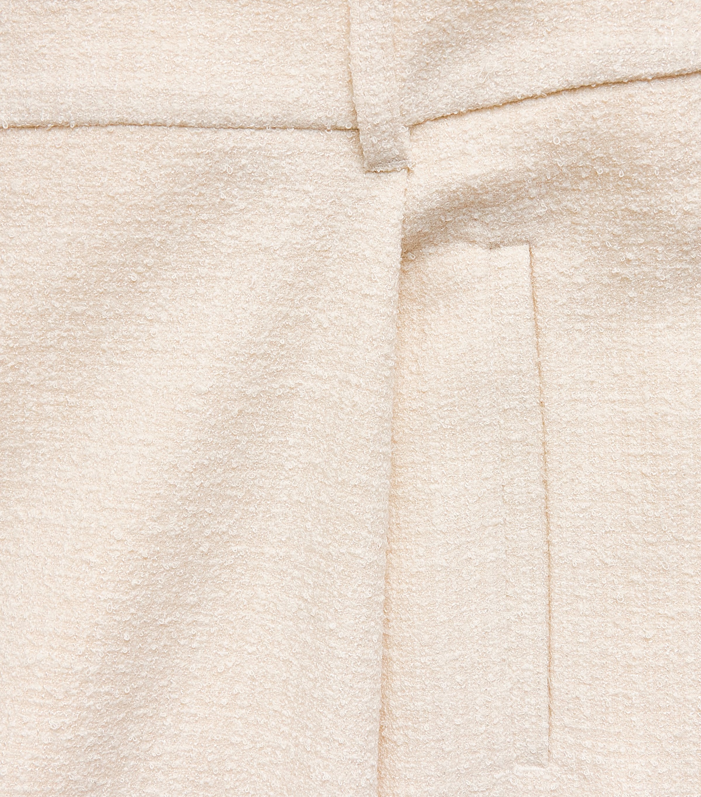 Bouclé Pleated Tapered Trousers IVORY Image 5