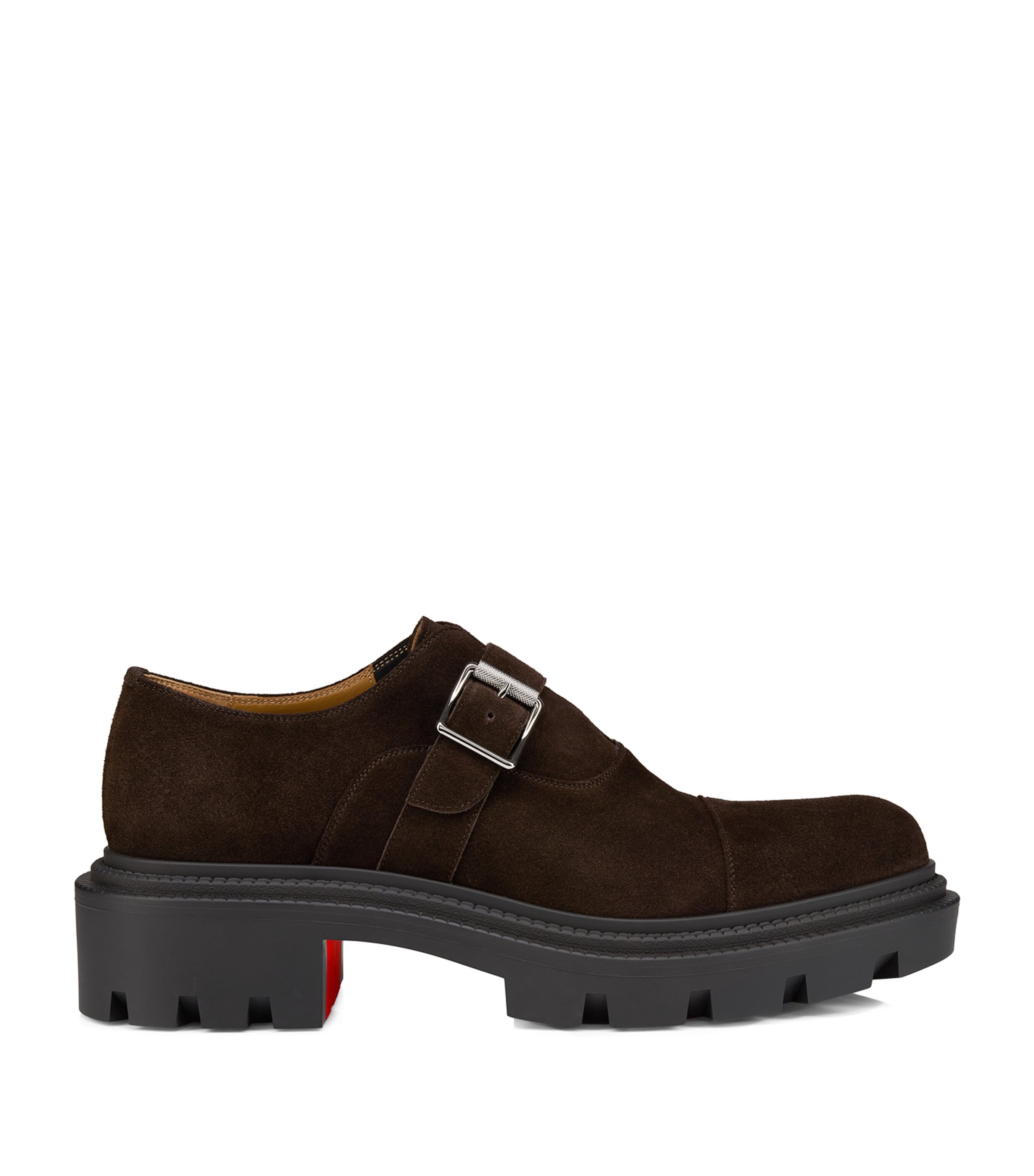 Christian Louboutin Oxford College Suede Loafers In Brown