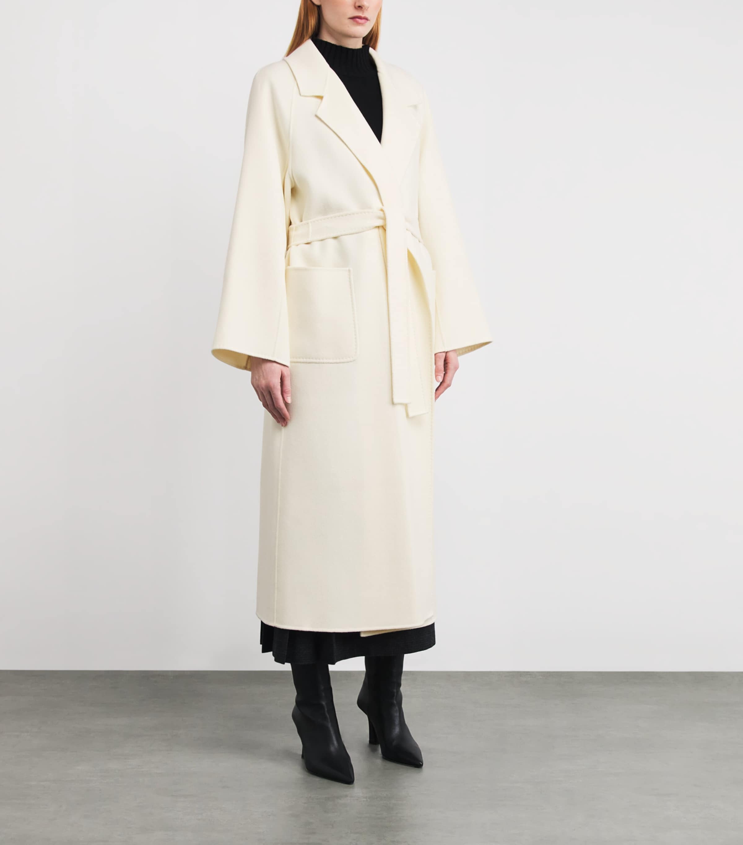 Wool Suza Duster Coat ECRU Image 3