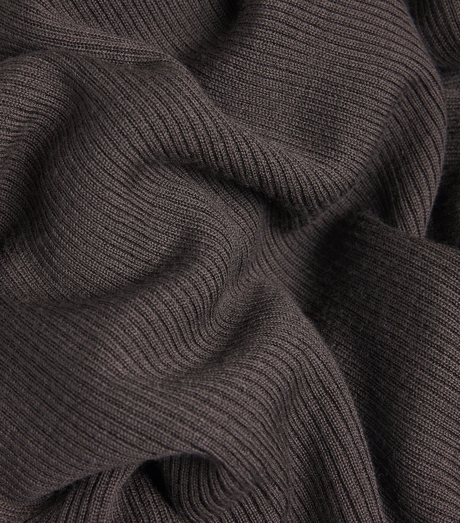 Virgin Wool Ribbed Lupetto Sweater DARKDUST Image 5
