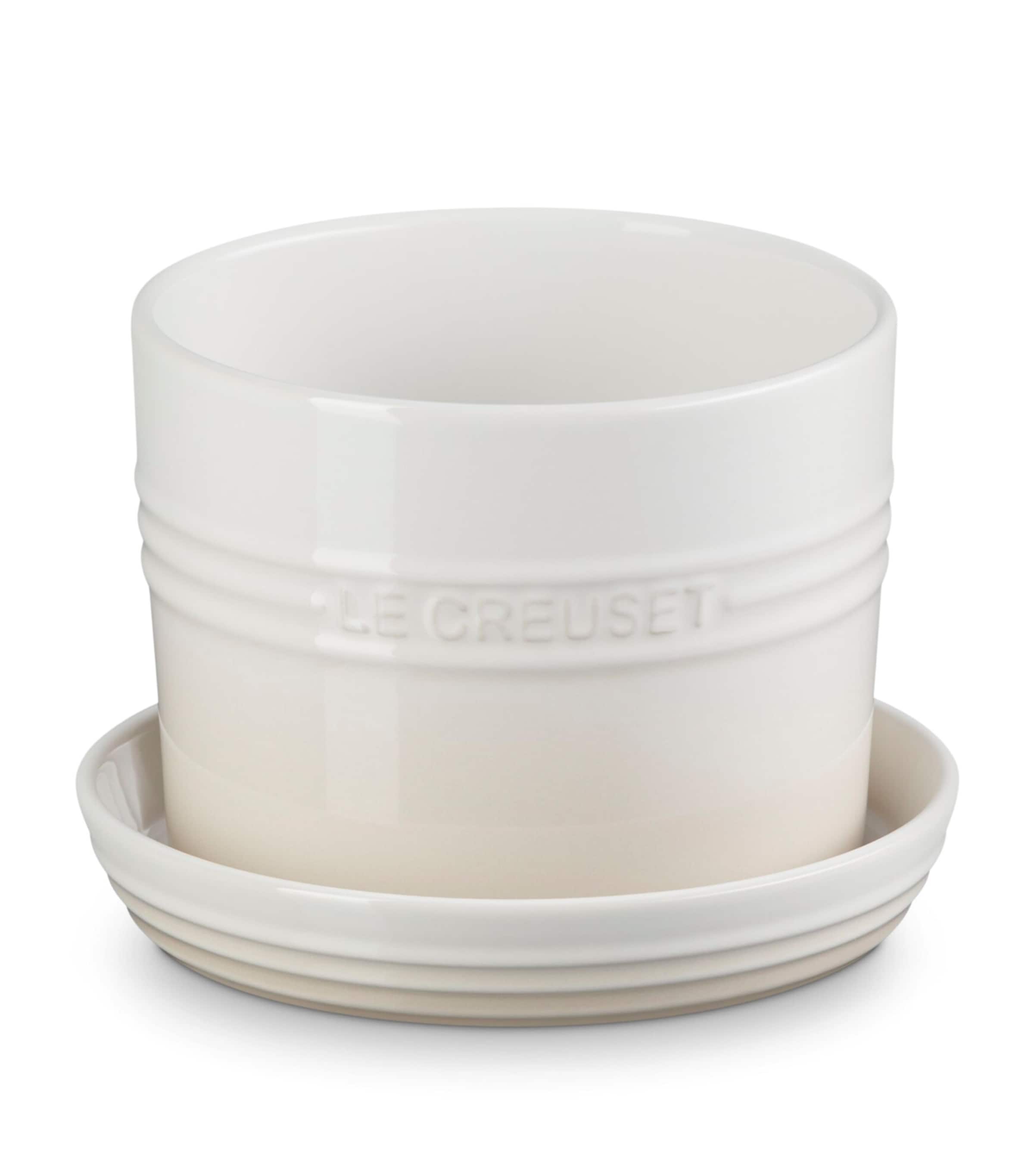Le Creuset Stoneware Herb Planter (15cm) Meringue Image 1