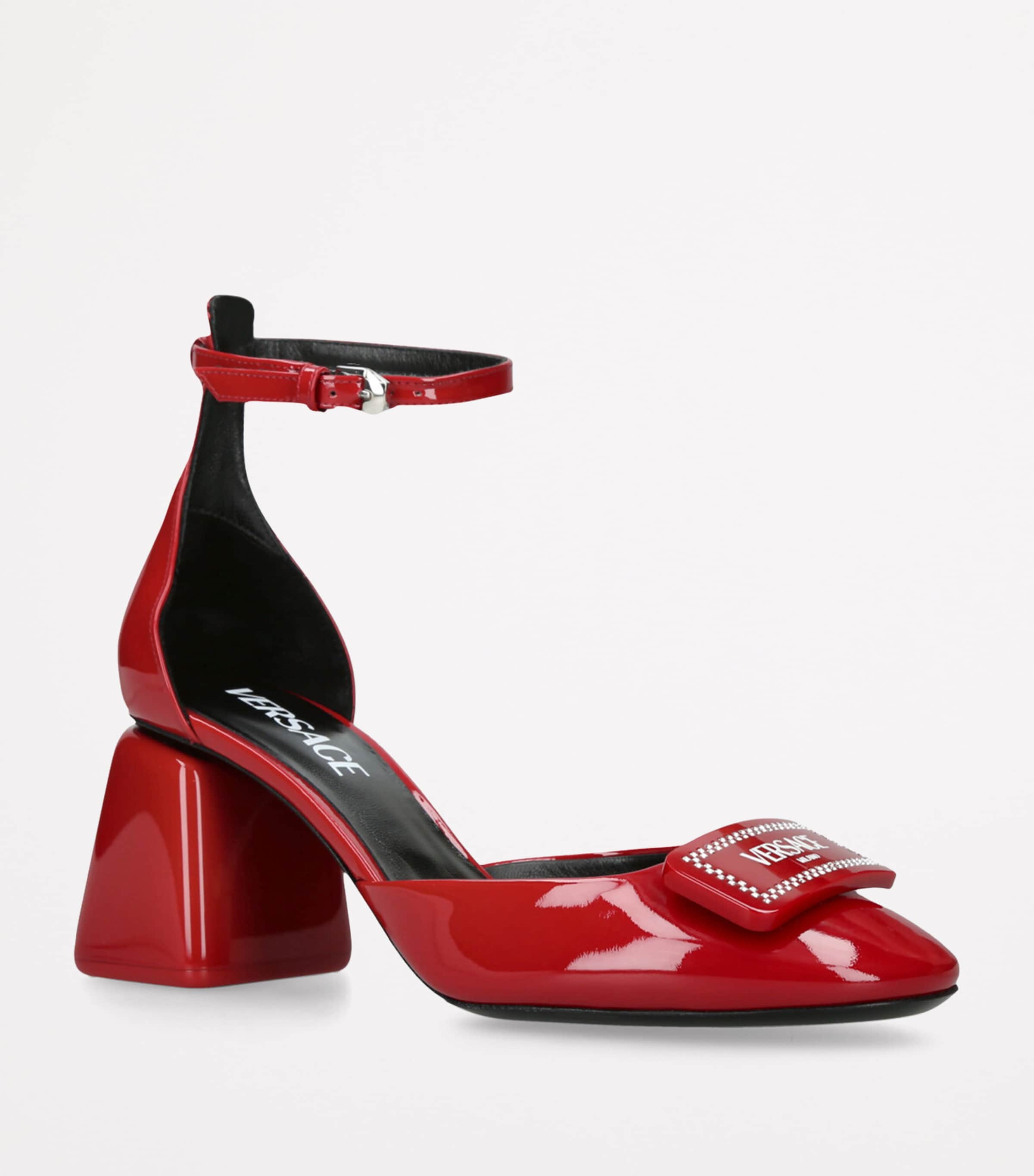 Versace Patent Leather D’Orsay Pumps 70 Red Image 3