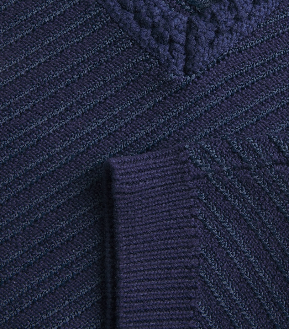 Cotton-Blend V-Neck Claire Vest INDGO Image 5