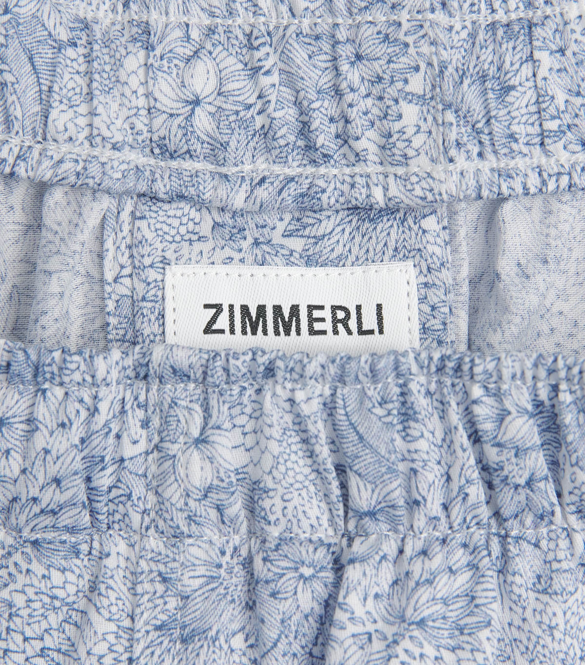 Zimmerli Mens Cotton Printed Pyjama Trousers Stenciled Floral Image 6
