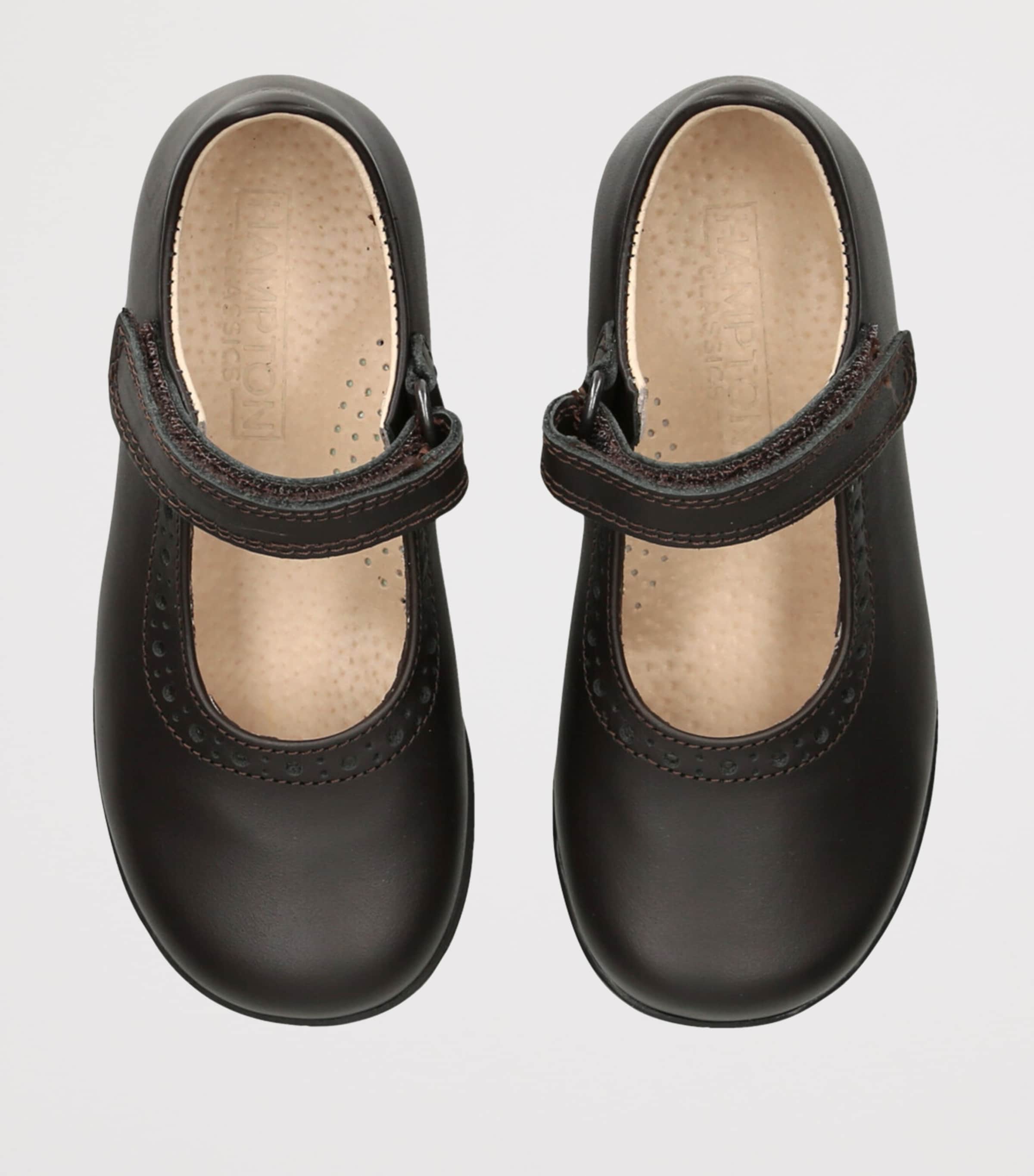 Leather Emma School Shoes DARK BROWN Image 4
