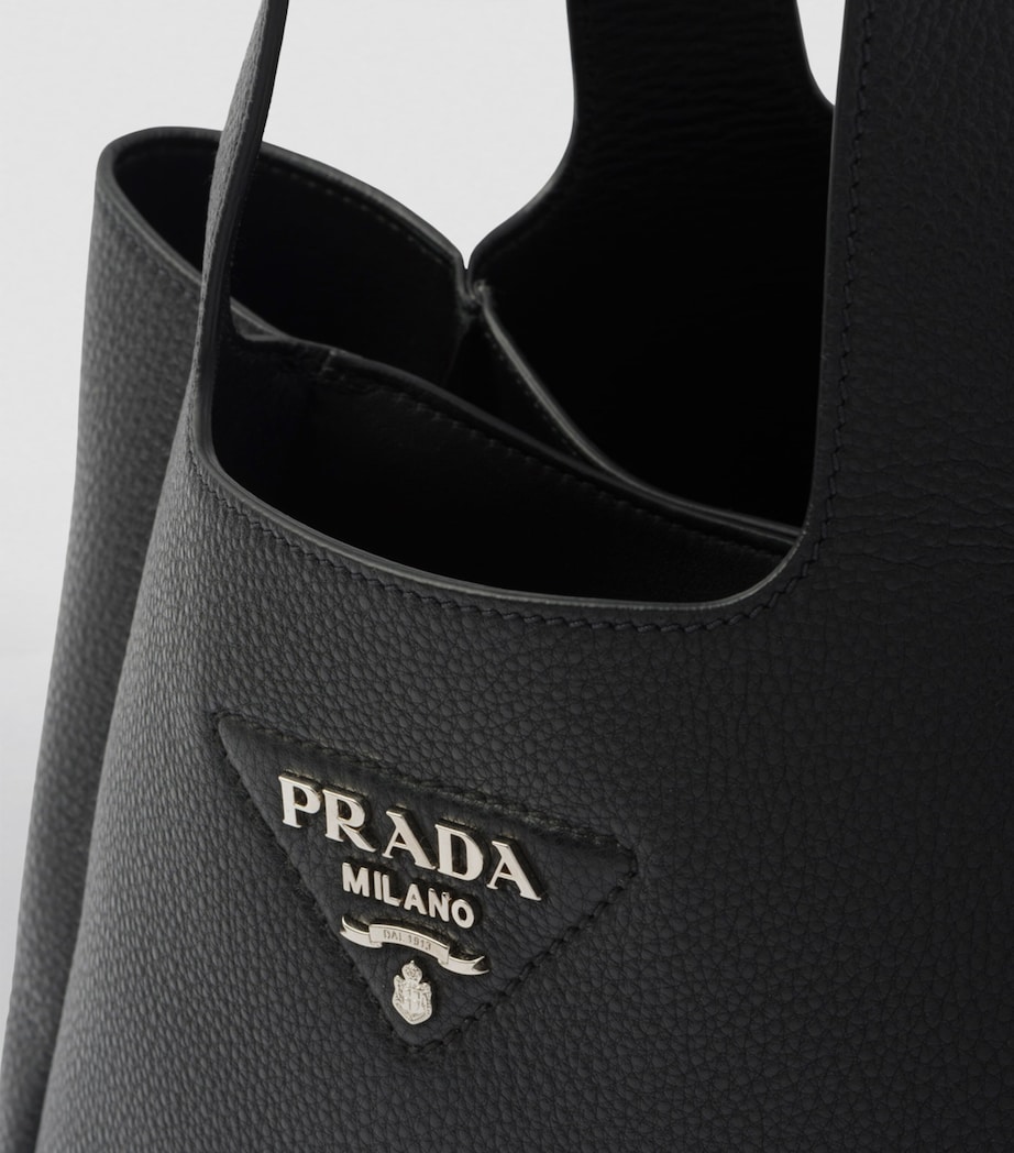 Prada Medium Leather Tote Bag Image 7