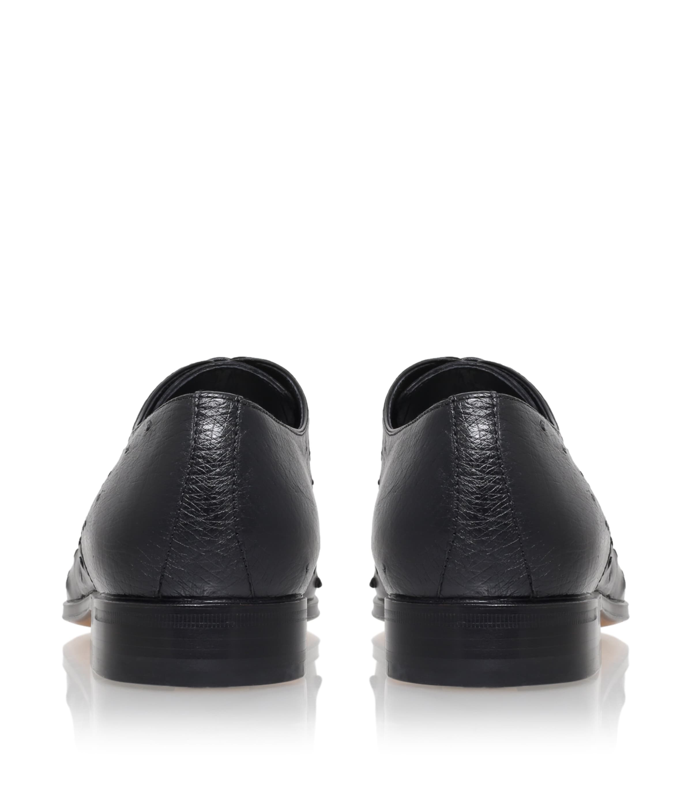 Ostrich Derby Shoes BLACK Image 2