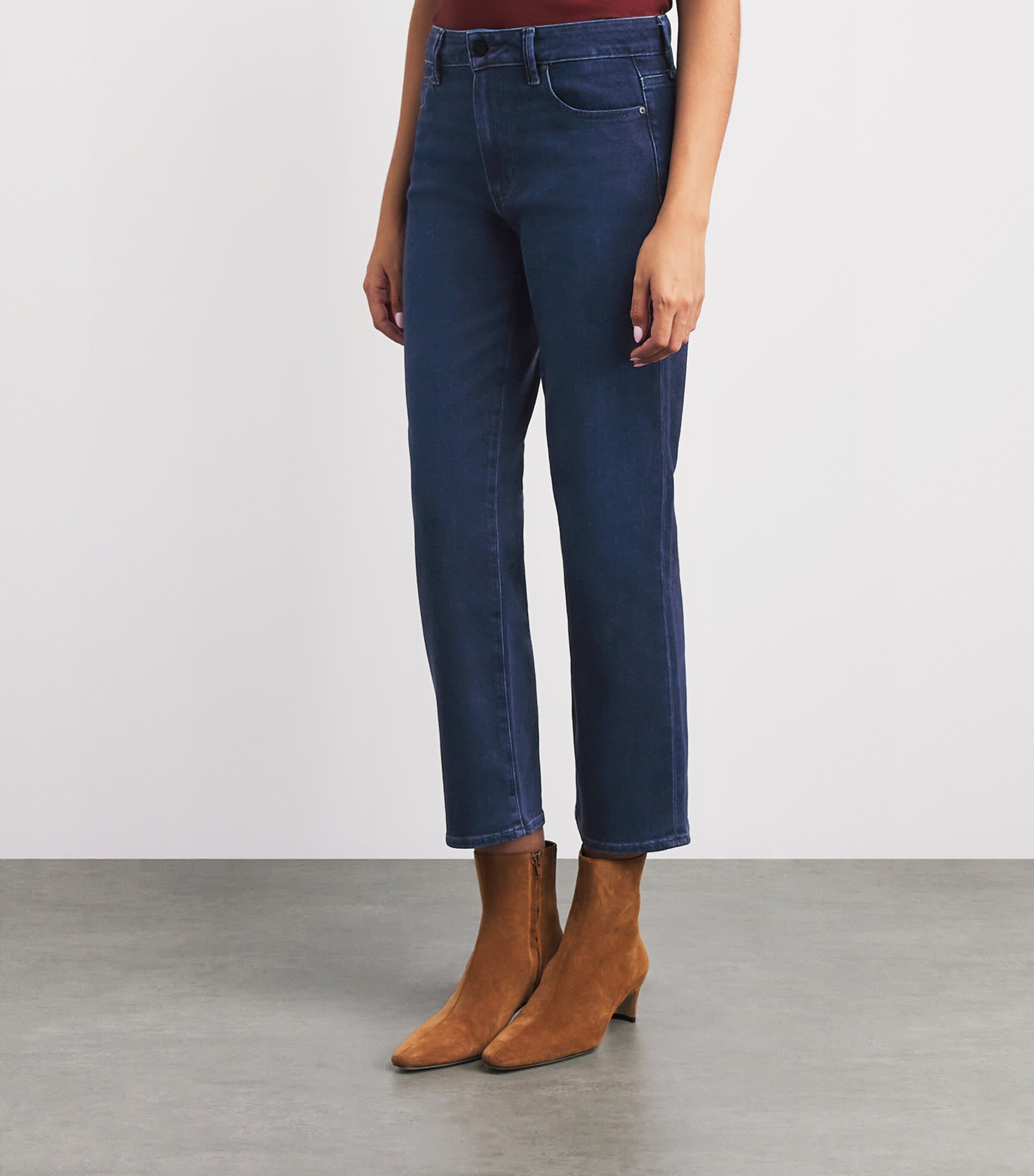 PAIGE Womens Mason Ankle Straight Jeans Corsica Coast Image 4
