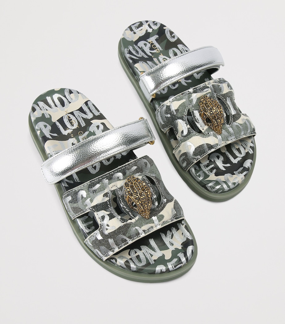 Kurt Geiger London Leather Cut-Out Eagle Sandals Green Oth Image 4