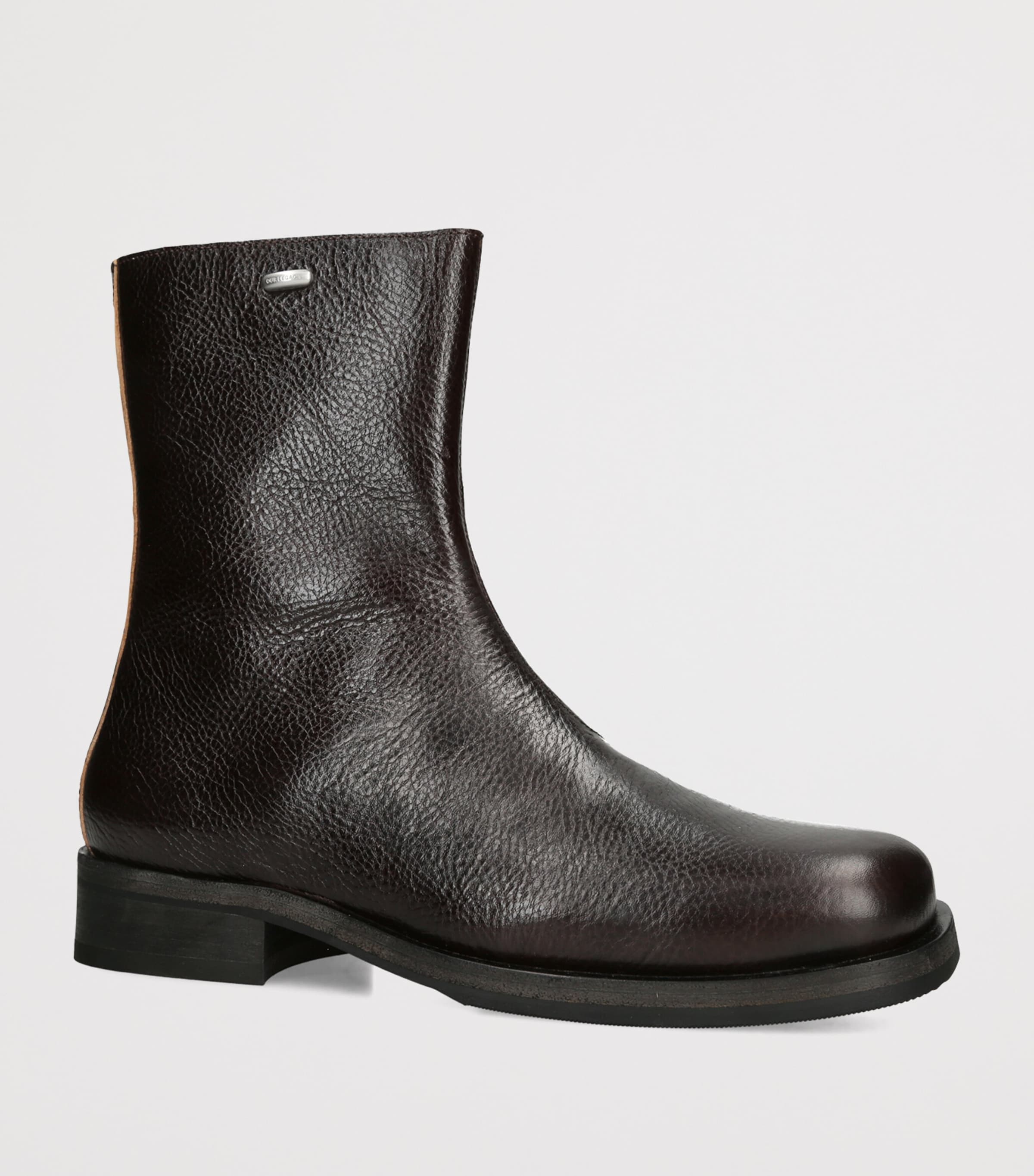Our Legacy Leather Camion Ankle Boots Dark Brown Image 2
