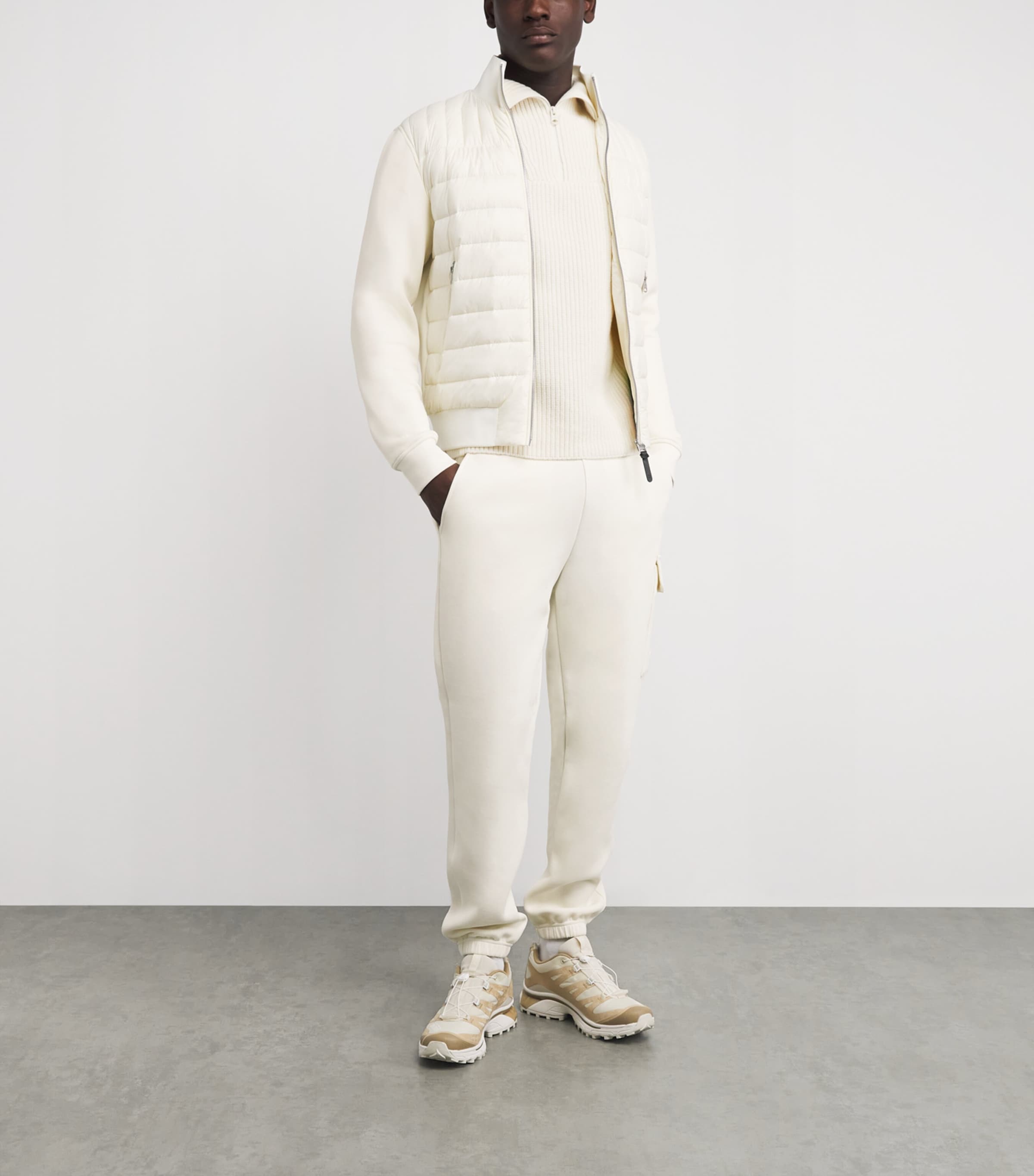 Cotton-Blend Cargo Sweatpants C0253 CREAM Image 2