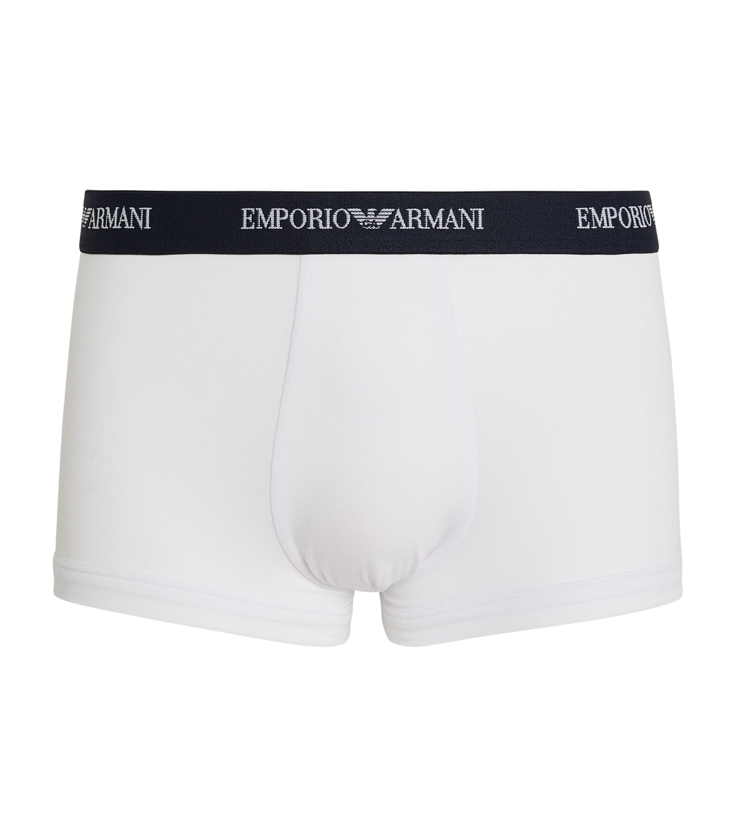 Emporio Armani Stretch-cotton Trunks In White