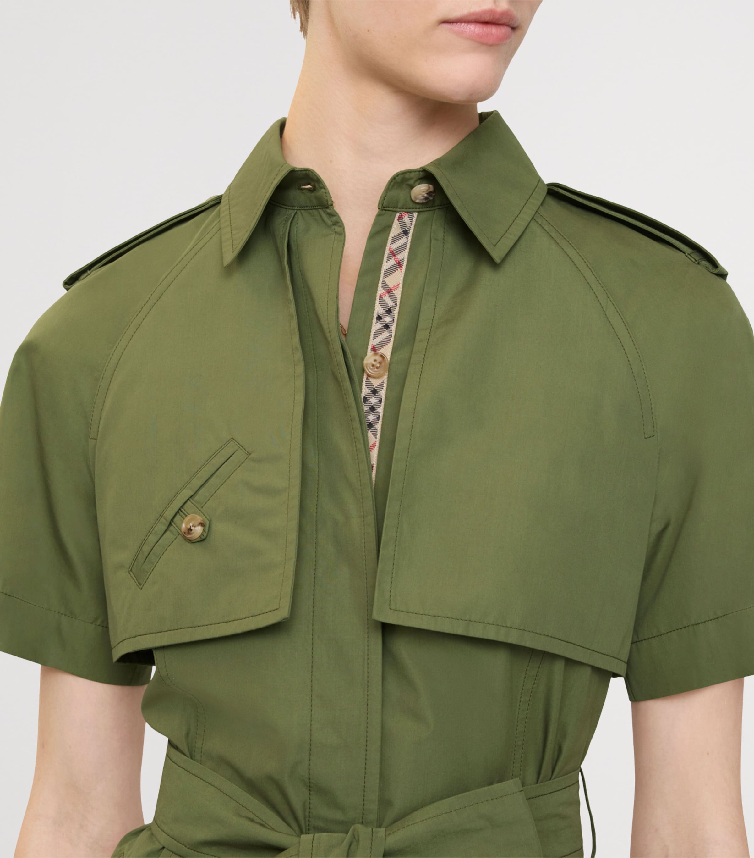 Cotton Poplin Midi Trench Dress PASTURE Image 4