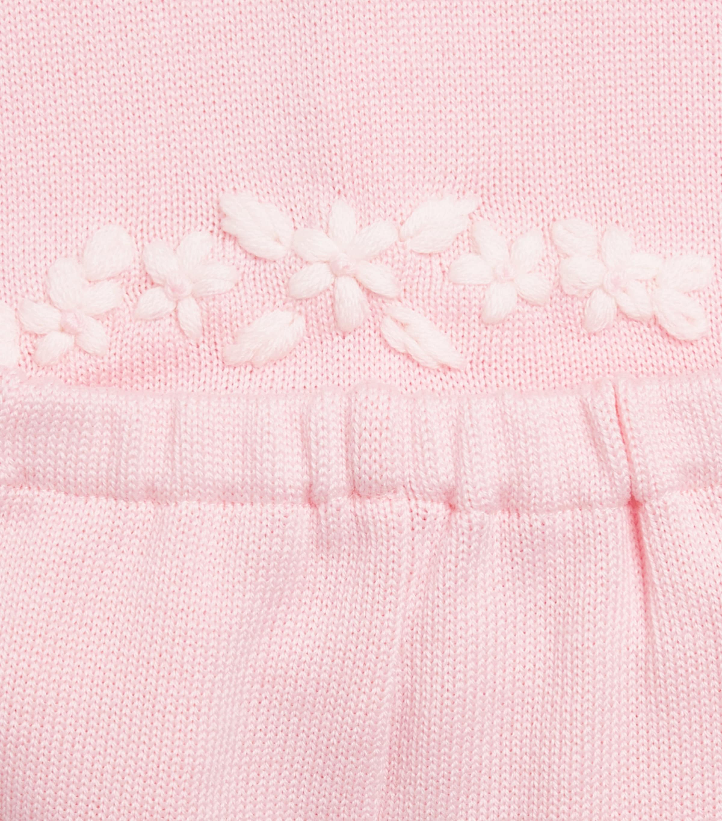 Bimbalo Wool Floral Top and Trousers Set (1-24 Months) Pink Image 3
