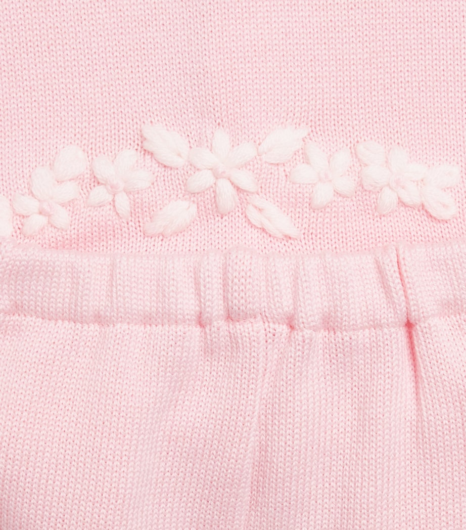 Bimbalo Wool Floral Top and Trousers Set (1-24 Months) Pink Image 3