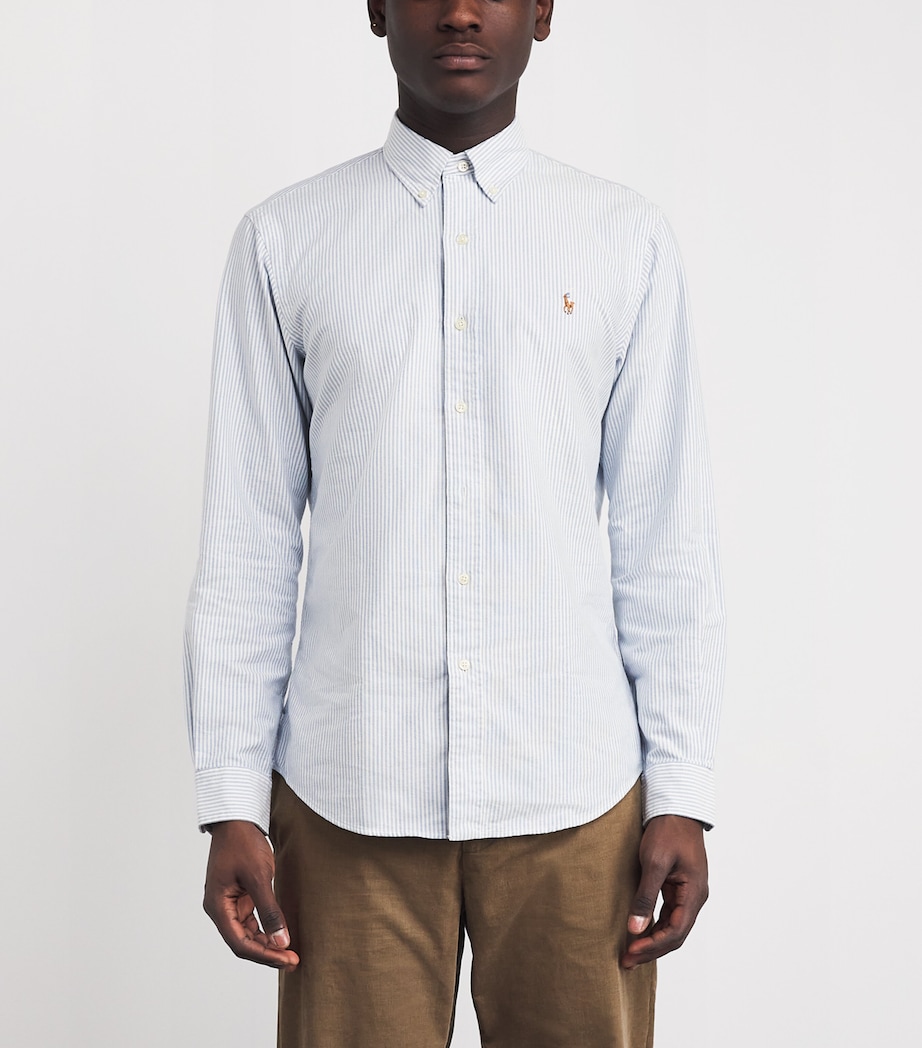 Polo Ralph Lauren Mens Striped Oxford Shirt Blue/white Stripe Image 3