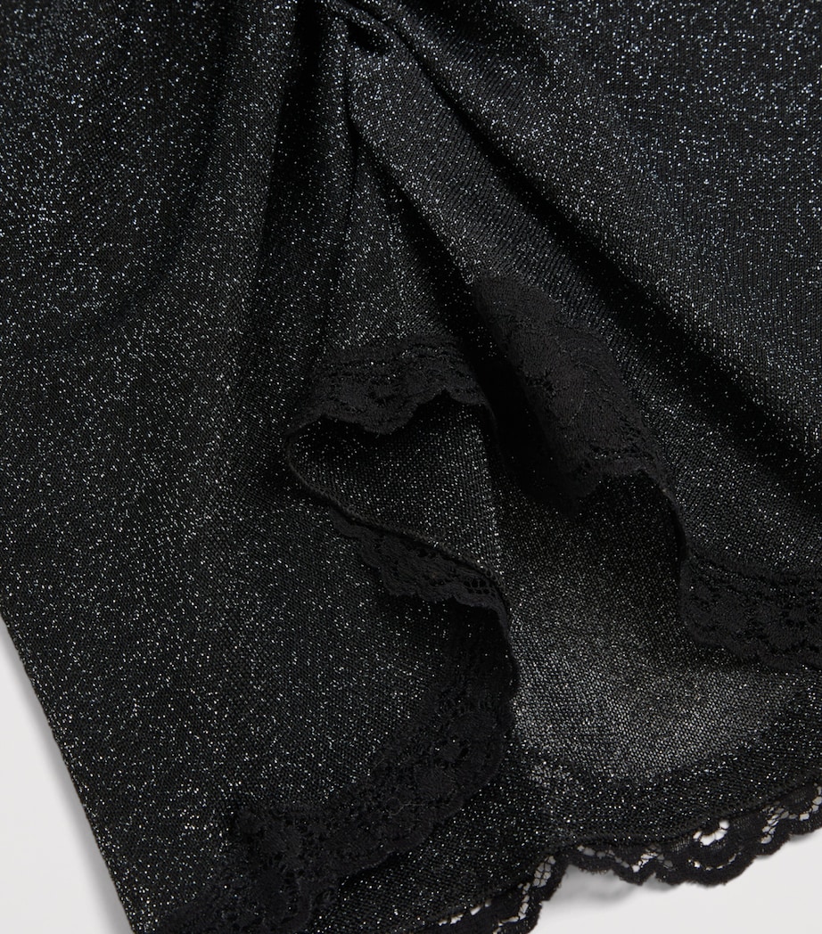 Valentino Womens Lurex Knit Midi Skirt Nud Image 3