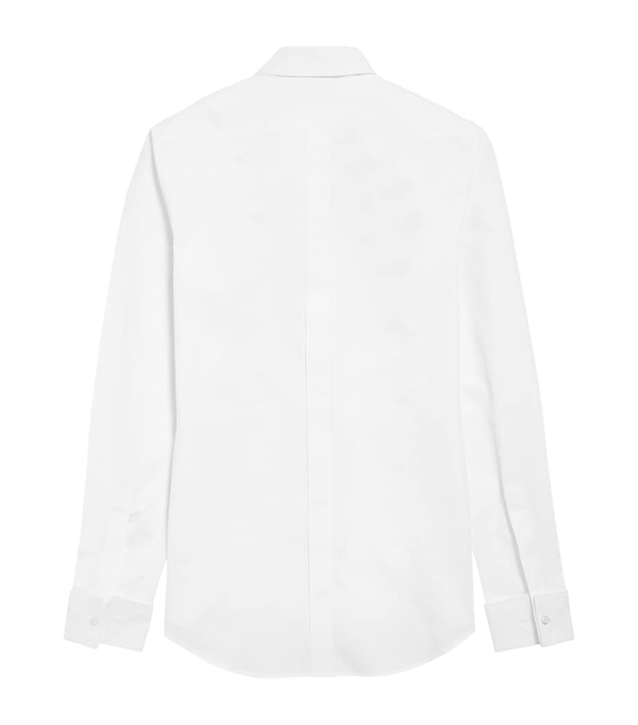 Balenciaga Womens Cotton Floral Appliqué Shirt Image 2