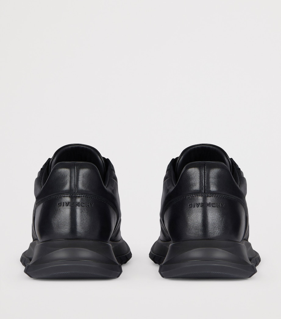 Leather Low-Top Sneakers BLACK Image 5