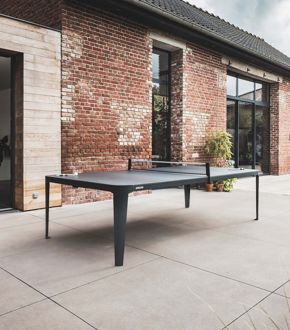 Cornilleau Hyphen Outdoor Ping Pong Table Black Grey/stone Image 2