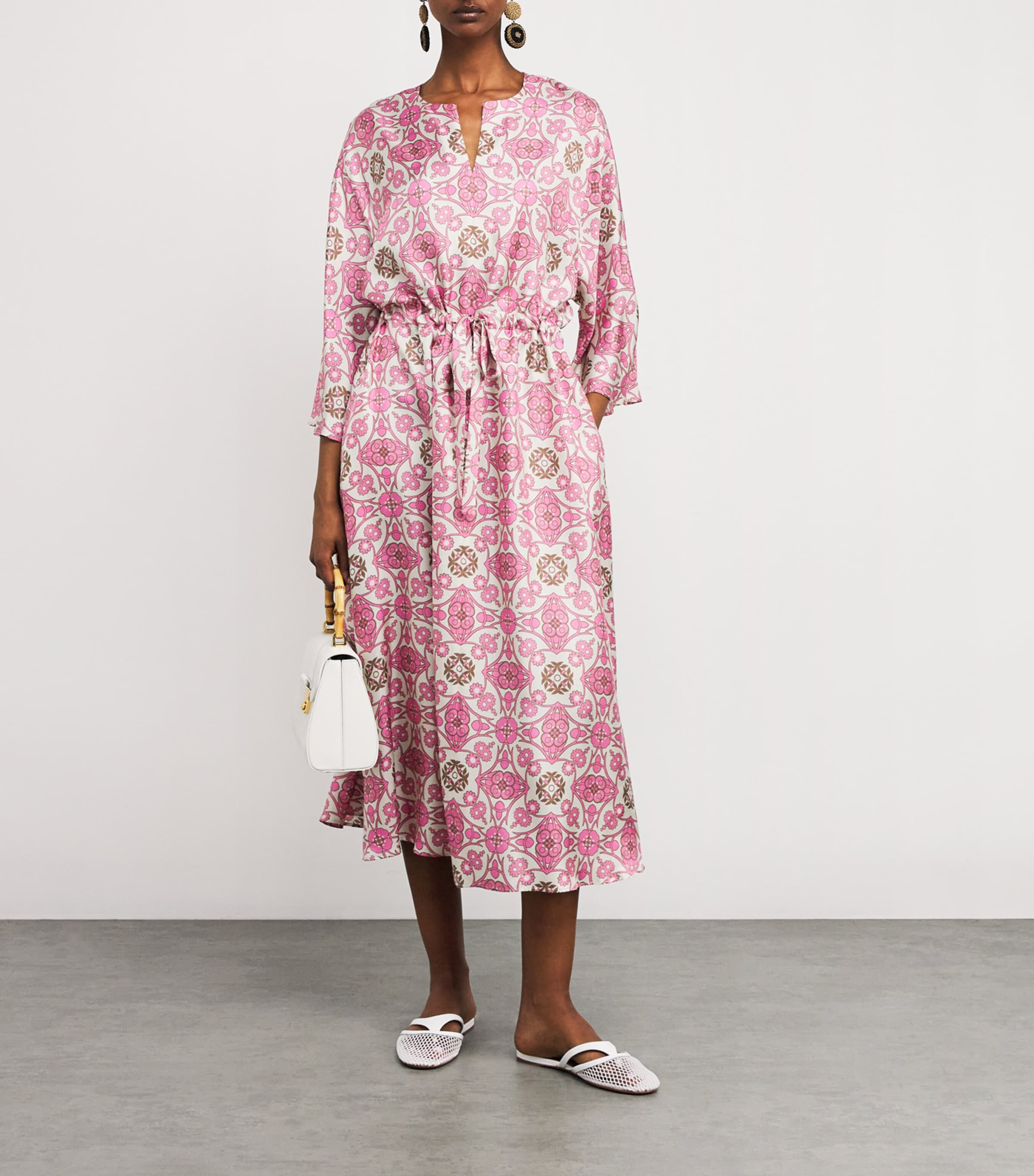 ワンピース MAX MARA SILK MIDI DRESS Max Mara Silk Twill Printed Midi Dress | Harrods SA
