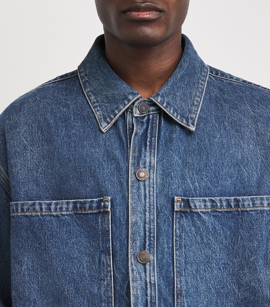Oversized Atticus Denim Shirt CREASED DK INDIGO Image 6