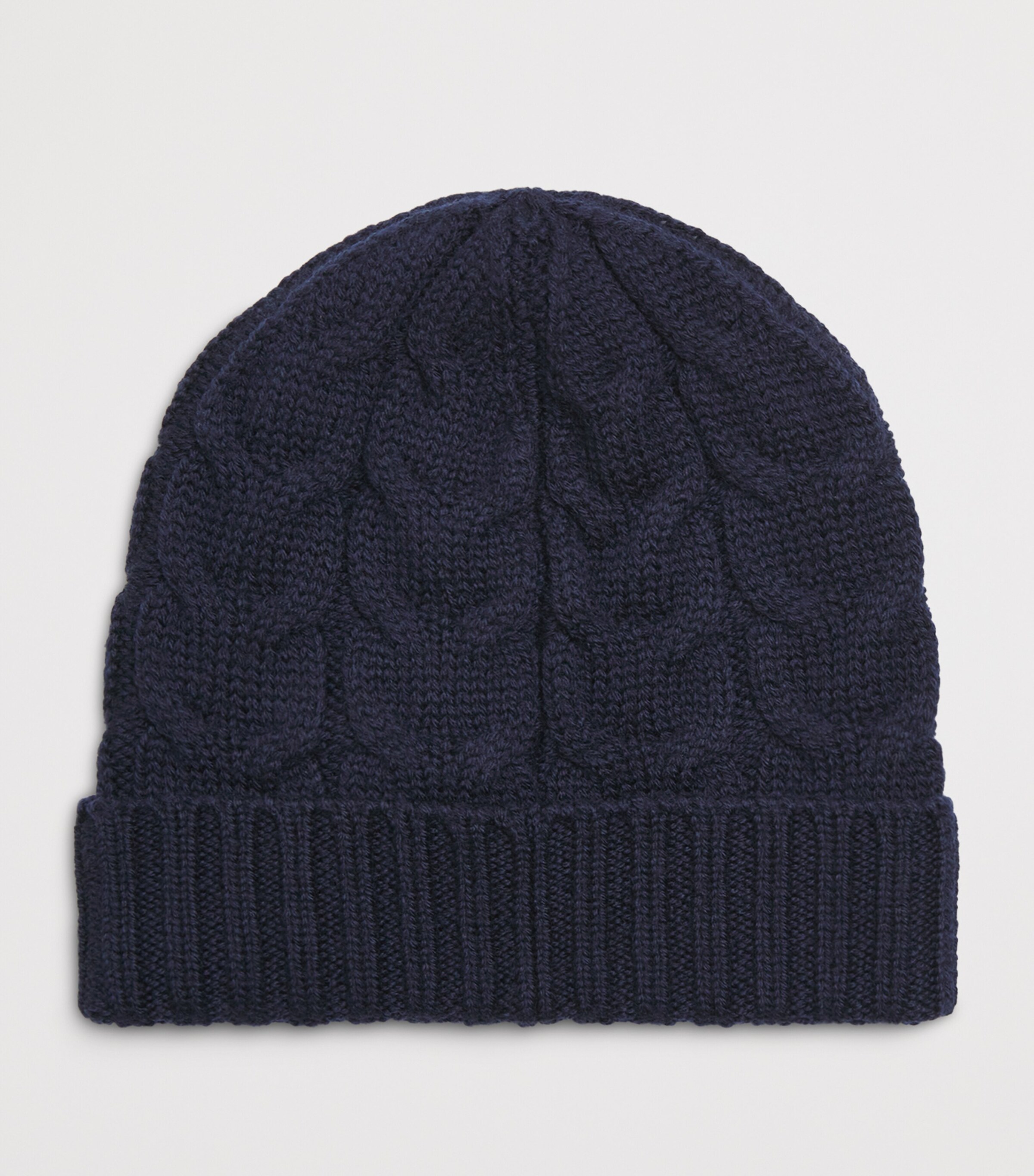 Virgin Wool Cable-Knit Beanie 778 Image 2