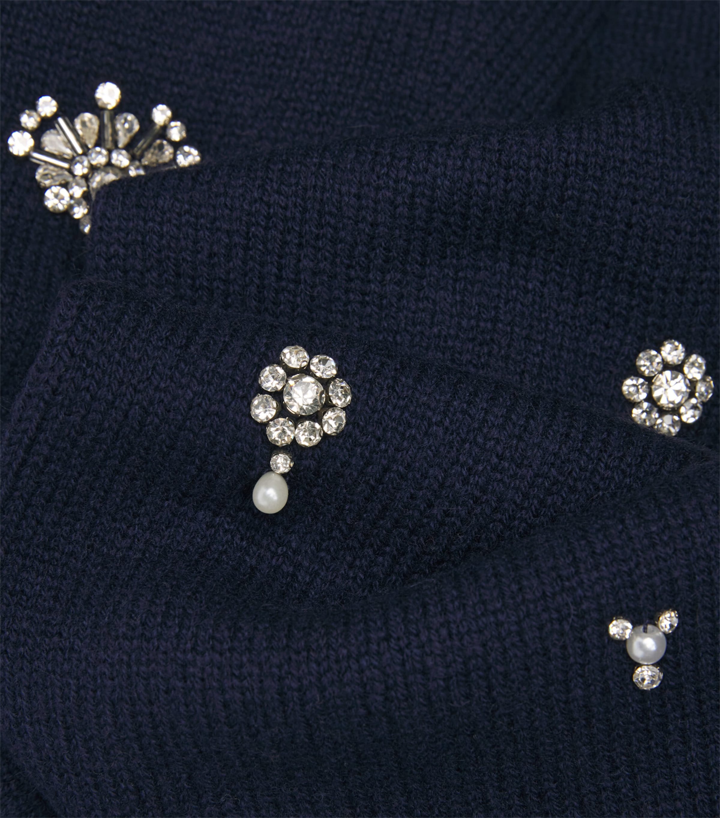 Wool-Cashmere Embellished Kandace Sweatpants MIDNIGHT Image 5