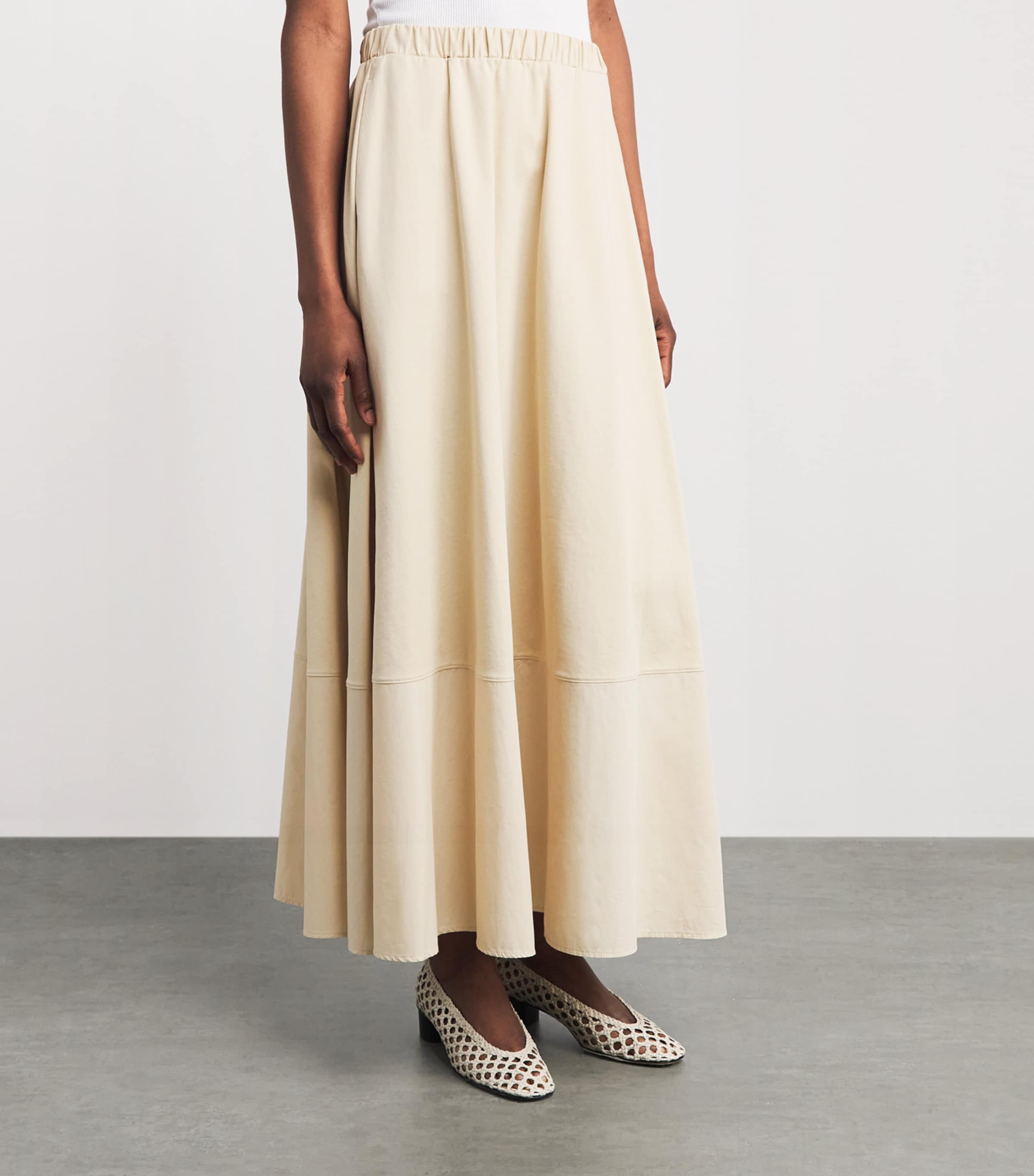MM Womens Jersey Maxi Skirt Milk Image 4