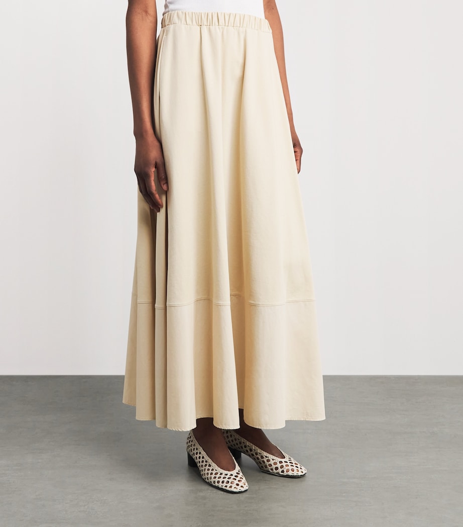 MM Womens Jersey Maxi Skirt Milk Image 4